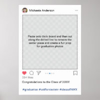 Personalisierter Instagram Abschluss Foto Prop