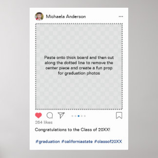 Personalisierter Instagram Abschluss Foto Prop Poster