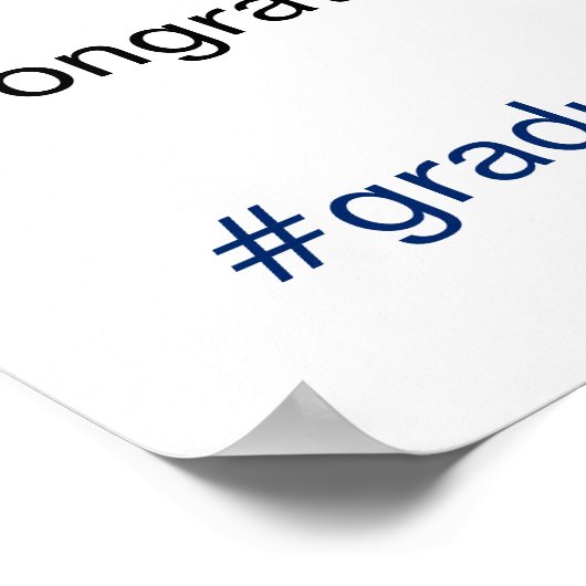 Personalisierter Instagram Abschluss Foto Prop Poster (Ecke)