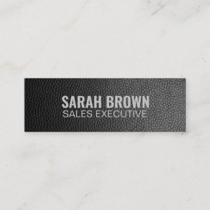 Personalisierter Instagram "Black Leather" Mini Visitenkarte