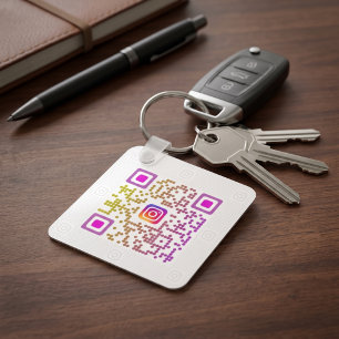 Personalisierter Instagram-QR-Code Schlüsselanhänger
