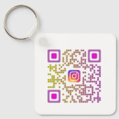 Personalisierter Instagram-QR-Code Schlüsselanhänger (Vorderseite)