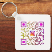 Personalisierter Instagram-QR-Code Schlüsselanhänger (Vorderseite)