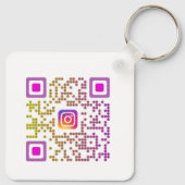 Personalisierter Instagram-QR-Code Schlüsselanhänger (Rückseite)