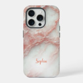 Personalisierter iPhone Case mit Rosa-Marble iPhone Hülle (Rückseite)