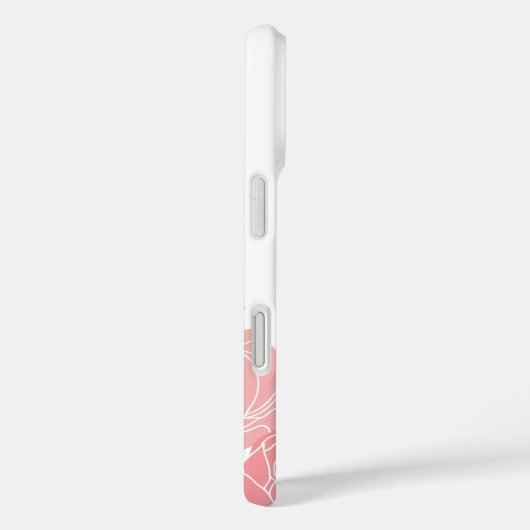 Personalisierter iPhone Case mit Rosa Peonies (Rückseite / Rechts)