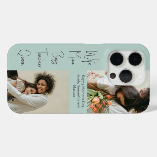 Personalisierter iPhone-Fall mit FotoCollage | Tex Case-Mate iPhone Hülle (Rückseite (Horizontal))