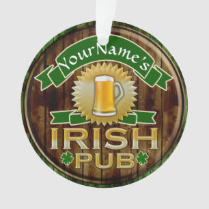 Personalisierter irischen Pub-Zeichen-Namensst Ornament