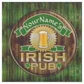 Personalisierter irischen Pub-Zeichen-Namensst Stoff (Nahaufnahme)
