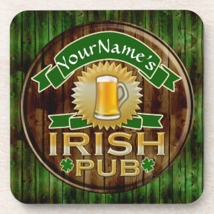 Personalisierter irischen Pub-Zeichen-Namensst Untersetzer
