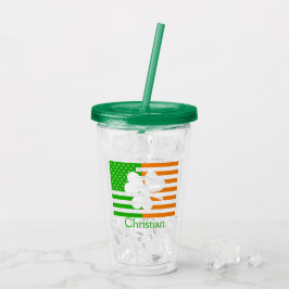 Personalisierter irischer Amerikaner Acryltrinkbecher
