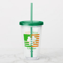 Personalisierter irischer Amerikaner Acryltrinkbecher