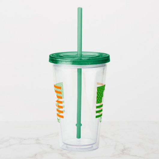 Personalisierter irischer Amerikaner Acryltrinkbecher (Rechts)