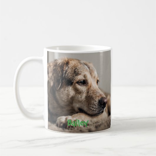 Personalisierter Irischer Hunde-Foto-Becher Kaffeetasse (Links)