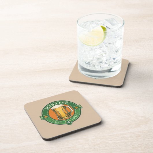 Personalisierter irischer Pub-Untersetzer - benutz Getränkeuntersetzer (Rechte Seite)