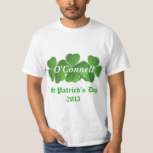 Personalisierter irischer St. Patrick-Tag T-Shirt (Vorderseite)