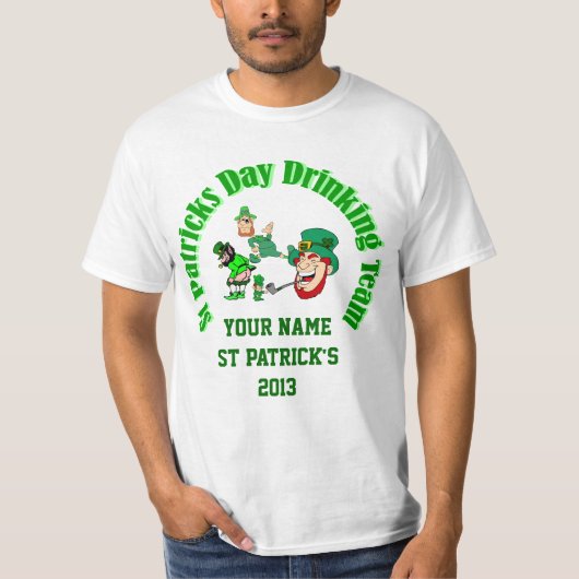 Personalisierter irischer St. Patrick-Tag T-Shirt (Vorderseite)