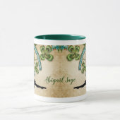 Personalisierter irischer Tänzer, Kleeblatt und Hu Tasse (Zentrum)