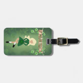 Personalisierter Irish Dancer mit Blond Hair Dance Gepäckanhänger (Vorderseite horizontal)