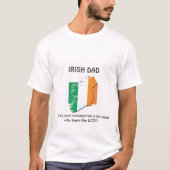 Personalisierter IRISH-VATER stark mutig T-Shirt (Vorderseite)