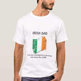 Personalisierter IRISH-VATER stark mutig T-Shirt