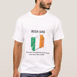 Personalisierter IRISH-VATER stark mutig T-Shirt