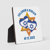 Personalisierter ISRAEL FLAG Jüdischer Valentinsta Fotoplatte (Vorderseite)