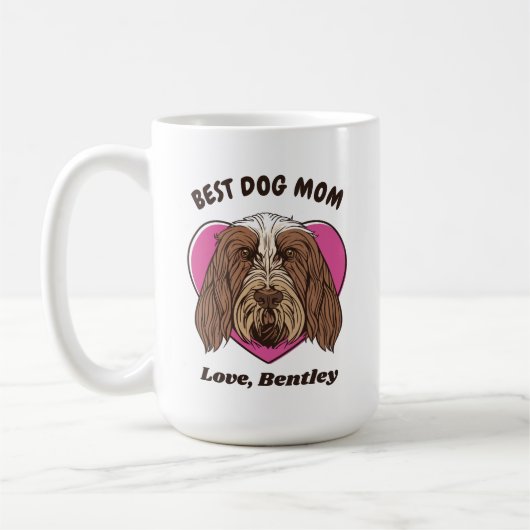Personalisierter italienischer Spinone-Hundetext-M Kaffeetasse (Links)