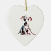 Personalisierter Italienischer Windhund Keramik Ornament (Rechts)