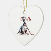 Personalisierter Italienischer Windhund Keramik Ornament (Links)