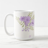 Personalisierter Jacaranda-Blüten-Anfangsbuchstabe Kaffeetasse (Links)
