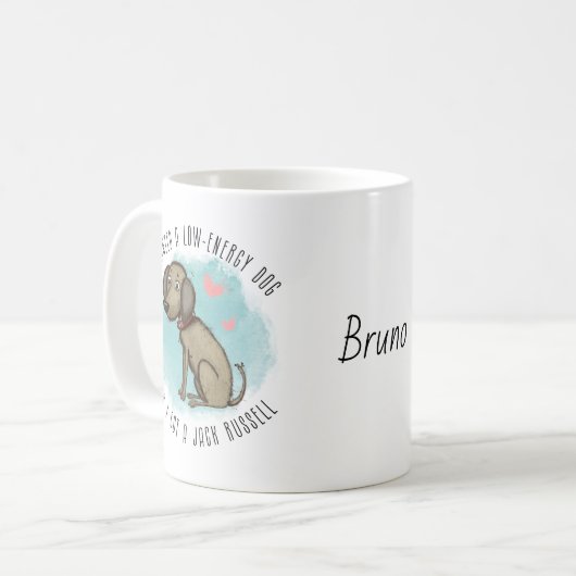 Personalisierter Jack Russell Besitzer, Mama, Papa Kaffeetasse (Vorderseite Links)