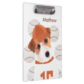 Personalisierter Jack Russell Dog Baseball Jersey Klemmbrett (Rechts)
