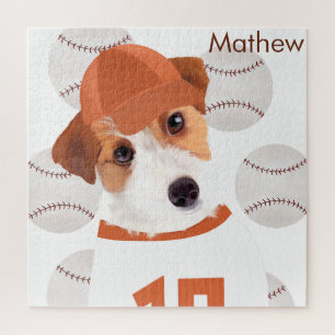 Personalisierter Jack Russell Dog Baseball Jersey Puzzle