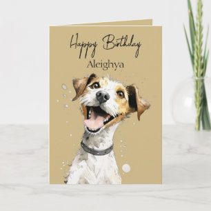 Personalisierter Jack Russell Karte