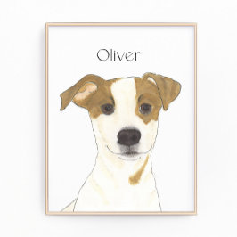 Personalisierter Jack Russell Terrier Art Fotodruck