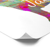 Personalisierter Jack Russell Terrier Art Print Poster (Ecke)