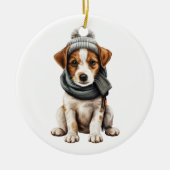 Personalisierter Jack Russell Terrier Dog Keramik Ornament (Vorne)