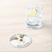 Personalisierter Jack Russell Terrier Wedding Runder Pappuntersetzer (Vor Ort)