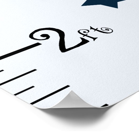 Personalisierter Jackson Whale/Fish Growth Chart Poster (Ecke)