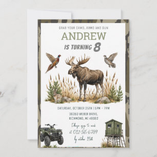Personalisierter Jagd-Geburtstag für Kinder  Einladung