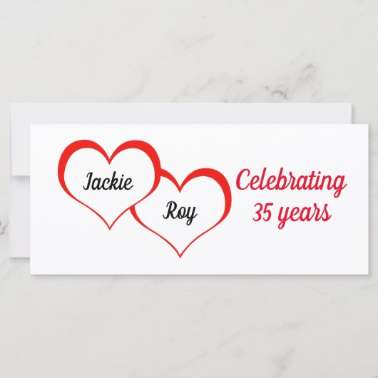 Personalisierter Jahrestag (Vorderseite)