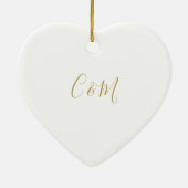 Personalisierter Jahrestag der Hochzeit Keramik Ornament (Hinten)