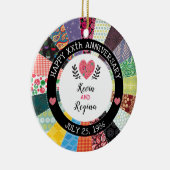 Personalisierter Jahrestag, Keramik Ornament (Rechts)