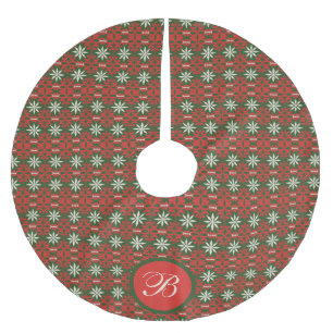 Personalisierter Jahrgang Weihnachten/Winter Polyester Weihnachtsbaumdecke