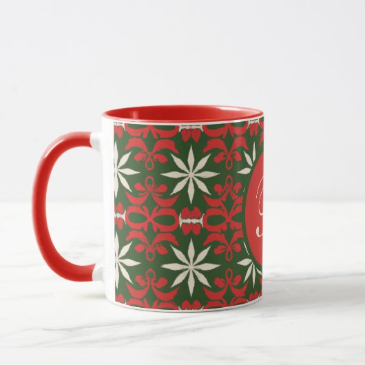 Personalisierter Jahrgang Weihnachten/Winter Tasse (Links)