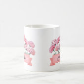 Personalisierter Januar Blume Carnation Custom Kaffeetasse (Mittel)