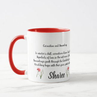 Personalisierter Januar Blume Tasse