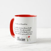 Personalisierter Januar Blume Tasse (Vorderseite Links)
