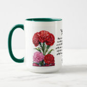 Personalisierter Januar Blume Tasse (Links)
